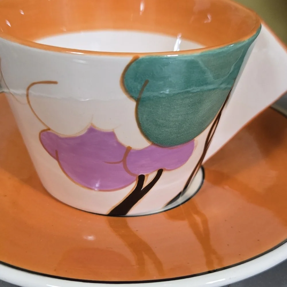 Colorful Geometric Art Deco Tea Set - Picture 2 of 8